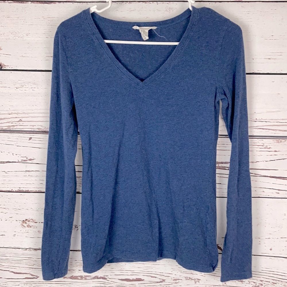 Forever 21 Blue V-Neck T-Shirt